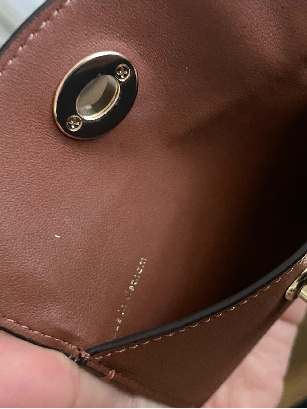 Coach Brown Leather & Suede Turn-Lock Wallet Attachment - Picture 3 of 3